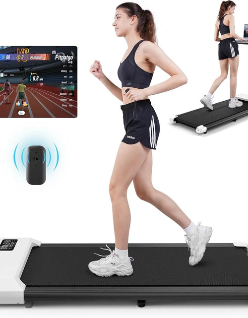 Load image into Gallery viewer, Walking Pad, Walking Treadmill under Desk Treadmill 2 in 1 for Home/Office with Remote Control, Small Treadmill with LED Display(White)
