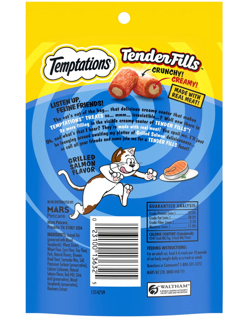 Load image into Gallery viewer, Tender Fills Grilled Salmon Flavor Soft Chew Treats for Adult Cats, 2.1 Oz Pouch
