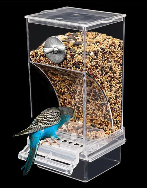 Load image into Gallery viewer, No Mess Bird Feeders Automatic Parrot Feeder Drinker Acrylic Seed Food Container Cage Accessories for Small and Medium Parakeets
