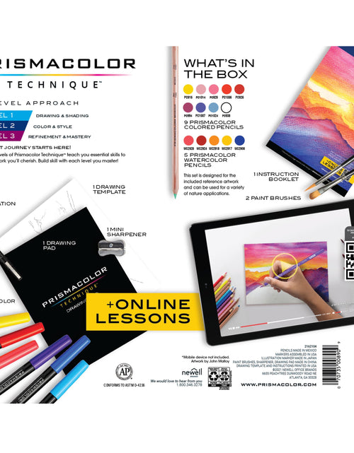 Load image into Gallery viewer, TECHNIQUE Sunset Drawing Art Set, Digital Lessons, Level 2
