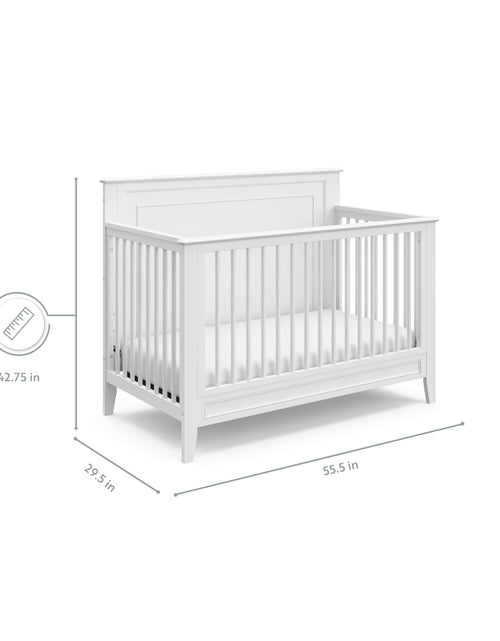 Load image into Gallery viewer, Solstice 5-In-1 Convertible Baby Crib, White
