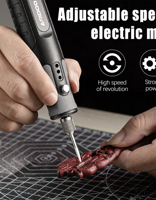 Load image into Gallery viewer, Mini Cordless Rotary Tool, 5-Speed and USB Charging with 138 Accessories, LED Touchscreens for Sanding, Drilling, Etching, Engraving, DIY Crafts
