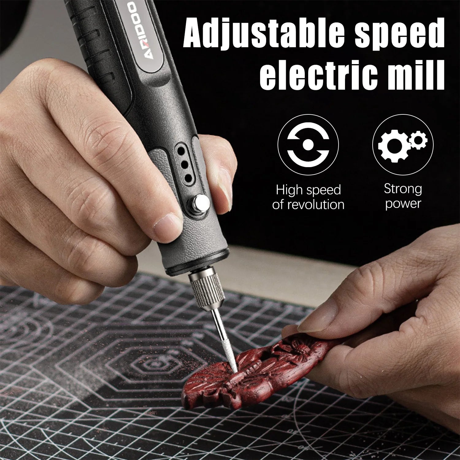 Mini Cordless Rotary Tool, 5-Speed and USB Charging with 138 Accessories, LED Touchscreens for Sanding, Drilling, Etching, Engraving, DIY Crafts