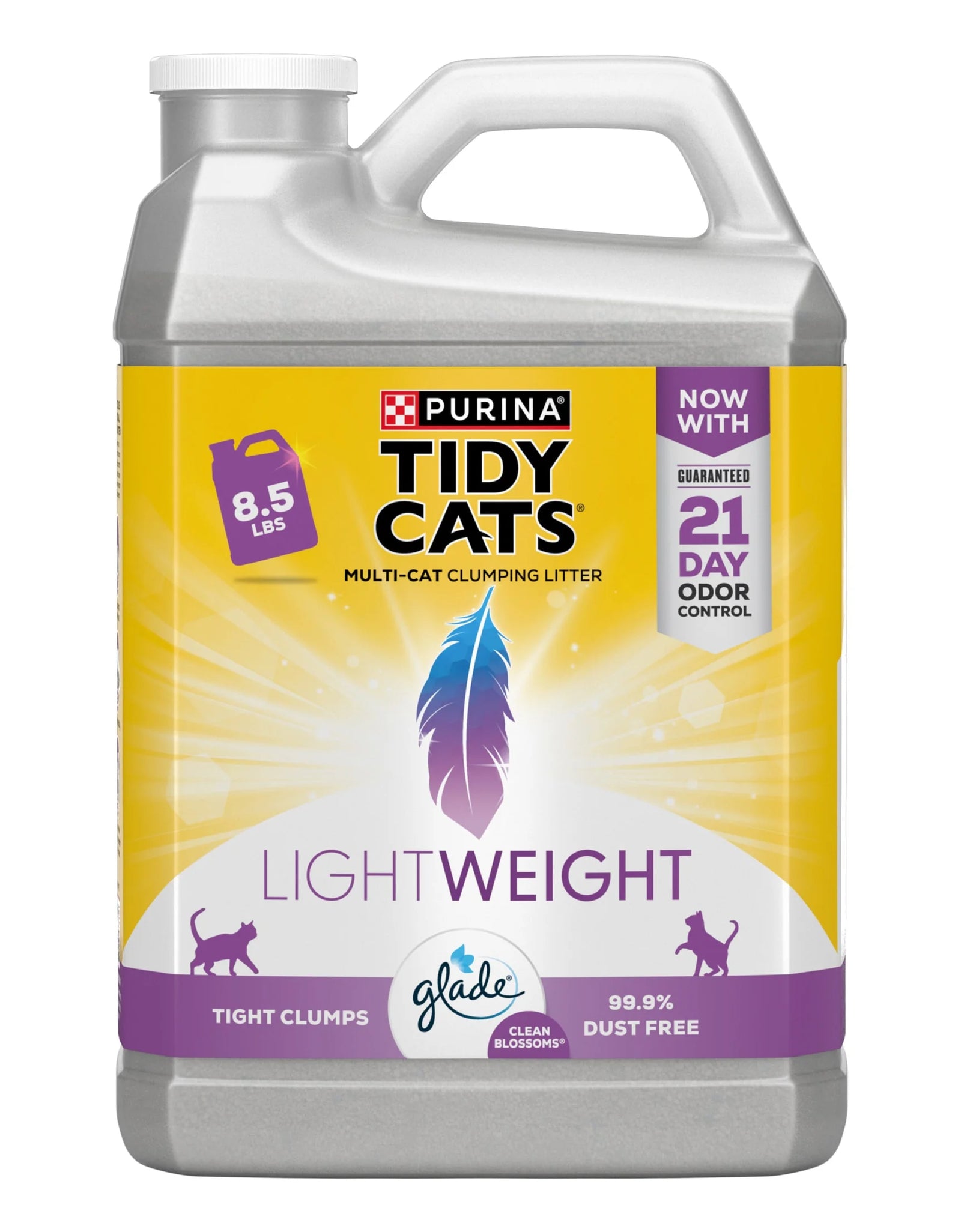 Purina  Lightweight Clumping Cat Litter, Low Dust, 24/7 Odor Control, 8.5 Lb. Jug