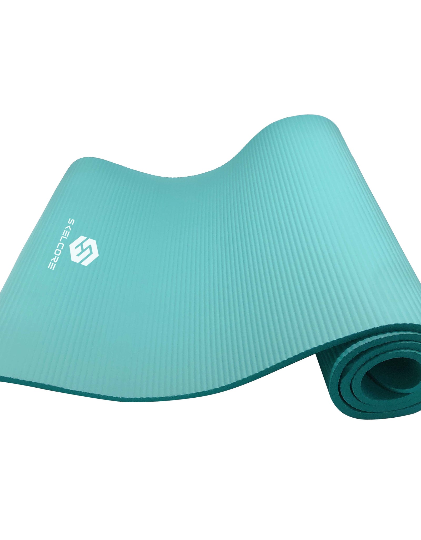 10Mm Extra Long, Non-Slip Exercise Mat with Carrying Strap, Teal