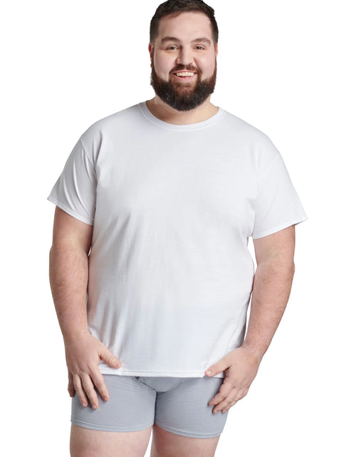 Load image into Gallery viewer, Men&#39;S Eversoft Crew Undershirts – 6-Pack, Moisture-Wicking, White &amp; Assorted, S-3XL &amp; Big/Tall
