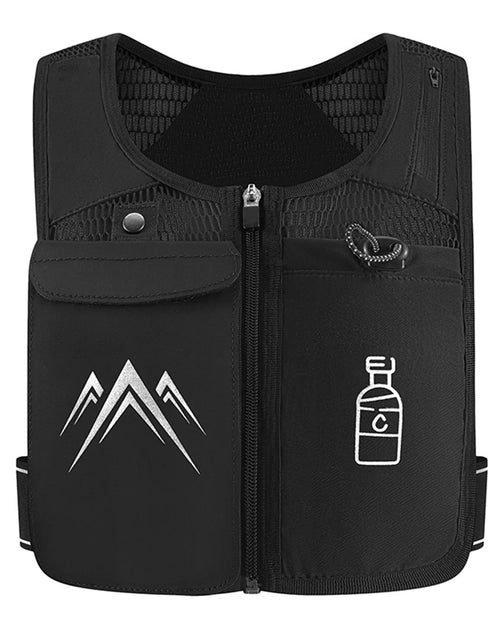 Load image into Gallery viewer, Running Vest, Zip Reflective Running Vests with 500Ml Hydration Bottle, Adjustable Waistband &amp; Breathable Material, Chest Pack Gear Phone Holder for Running, Men &amp; Women
