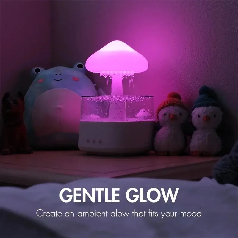 Rain Cloud Humidifier, Mushroom Humidifier, Cloud Humidifier with Adjustable LED Lights, Rain Cloud Diffuser, Remote Control