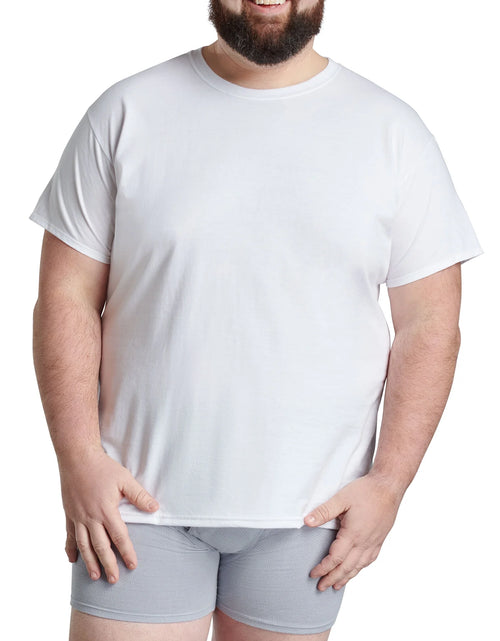 Load image into Gallery viewer, Men&#39;S Eversoft Crew Undershirts – 6-Pack, Moisture-Wicking, White &amp; Assorted, S-3XL &amp; Big/Tall
