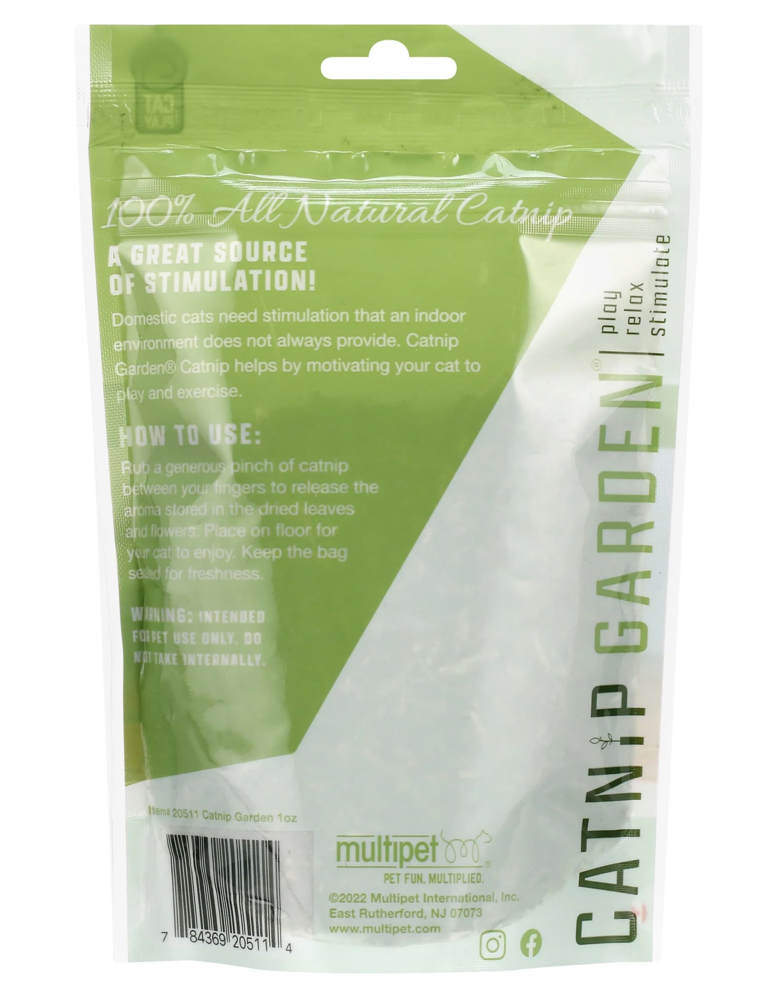 Catnip Garden All Natural Loose Catnip Bag, 1 Ounce