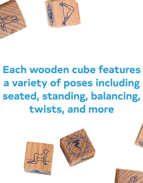 Load image into Gallery viewer, Yoga Dice : 7 Wooden Dice, Thousands of Possible Combinations! (Meditation Gifts, Workout Dice, Yoga for Beginners, Dice Games, Yoga Gifts for Women) (Game)
