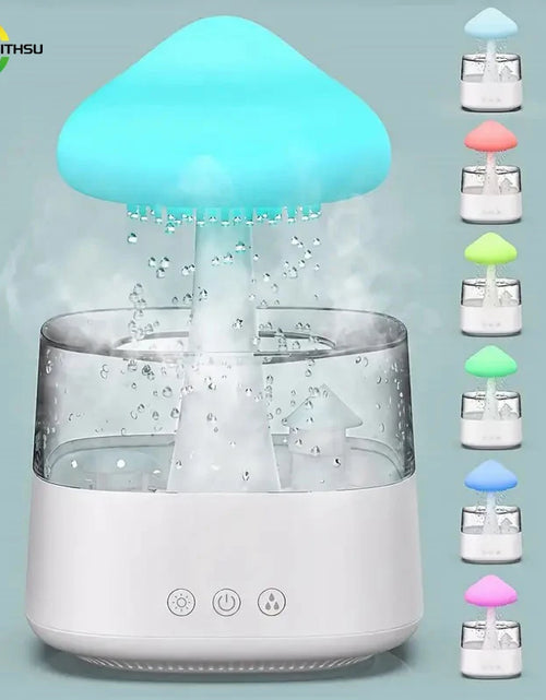 Load image into Gallery viewer, Rain Cloud Humidifier, Mushroom Humidifier, Cloud Humidifier with Adjustable LED Lights, Rain Cloud Diffuser, Remote Control
