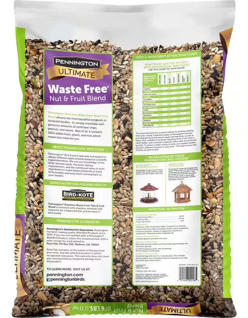 Load image into Gallery viewer, Ultimate 6 Lb. Waste Free Nut and Fruit Bird Seed Food Blend
