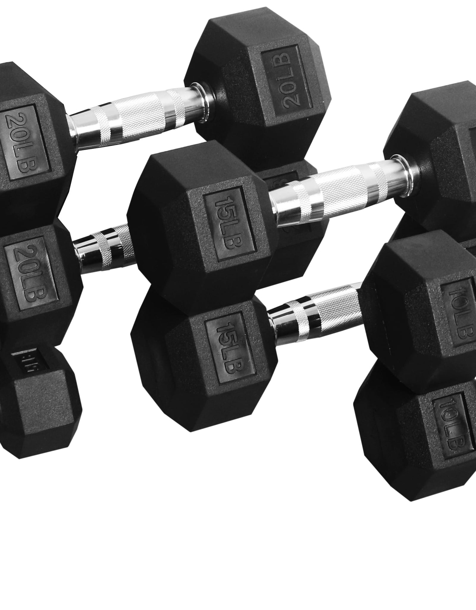 100 LB Dumbbell Set, Pairs of 5 Lb, 10 Lb, 15 Lb and 20 Lb