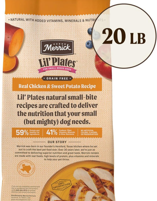 Load image into Gallery viewer, Lil&#39; Plates Small Breed Dog Food, Grain Free Real Chicken and Sweet Potato Recipe, Small Dog Food - 20 Lb Bag
