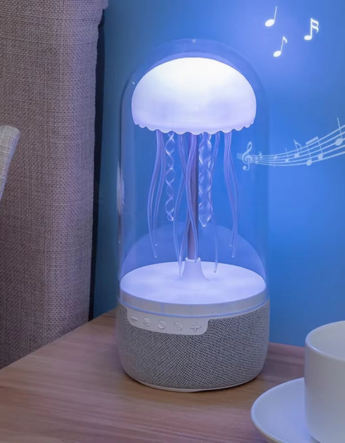 Load image into Gallery viewer, Cute Jellyfish LED Night Light Rechargeable Voice Control Dancing Legs RGB Bedside Lamp Table Lamp Bluetooth Speaker Humidifier
