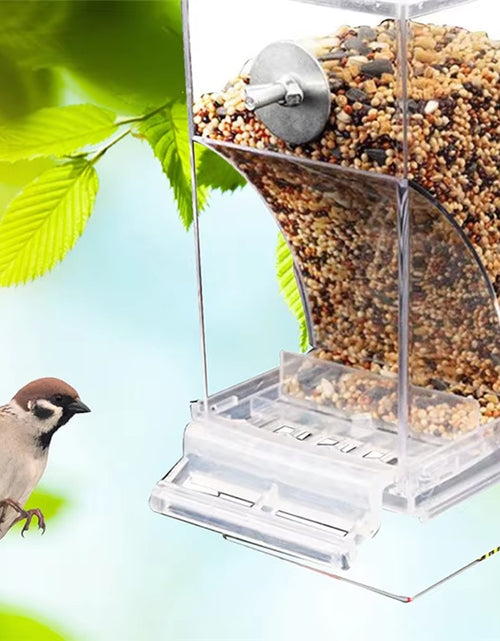 Load image into Gallery viewer, No Mess Bird Feeders Automatic Parrot Feeder Drinker Acrylic Seed Food Container Cage Accessories for Small and Medium Parakeets
