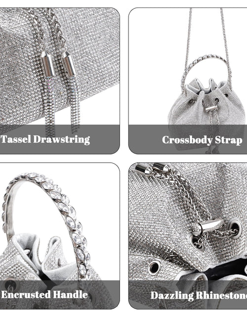 Load image into Gallery viewer, Evening Bag Clutch Purses for Women,Silver Clutch Ladies Sparkling Rhinestones Purse
