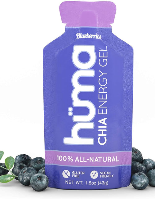 Load image into Gallery viewer, Huma Chia Energy Gel, Blueberries, 12 Gels - Premier Sports Nutrition for Endurance Exercise
