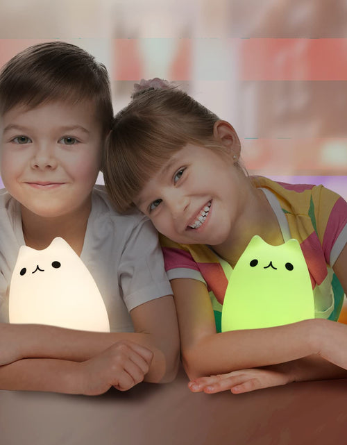 Load image into Gallery viewer, Magical Cat Lamp - Adorable Remote-Controlled Kawaii Night Light for Kids, Rechargeable &amp; Safe for Baby Girls
