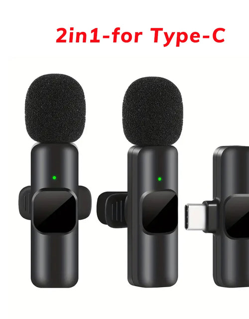 Load image into Gallery viewer, Professional Wireless Lavalier Microphone Perfect for Interviews Podcasts,Vlogs Videos for Iphone&amp;Ipad-For Android,Ios and 3.5Mm
