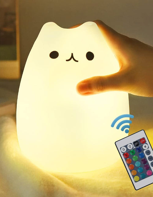 Load image into Gallery viewer, Magical Cat Lamp - Adorable Remote-Controlled Kawaii Night Light for Kids, Rechargeable &amp; Safe for Baby Girls
