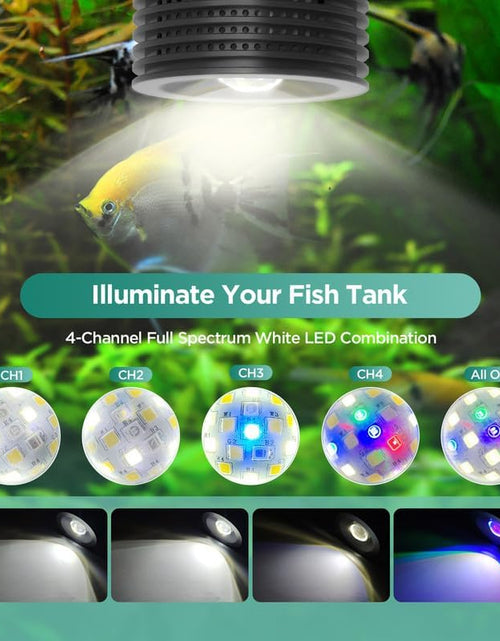 Load image into Gallery viewer, LED Aquarium Light, Planted Tank Light 4 Channels Remote Control 6500K Aquarium LED Light for Freshwater Fish Tank Refugium with Gooseneck (F20 18W Freshwater)
