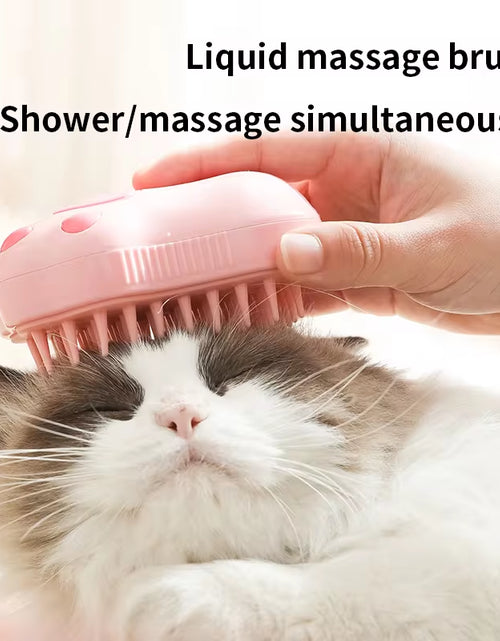 Load image into Gallery viewer, 3 in 1 Pet Brush Cat Steam Brush Comb Dog Brush Electric Spray Cat Hair Brushes Massage Pet Grooming Hair Removal Combs
