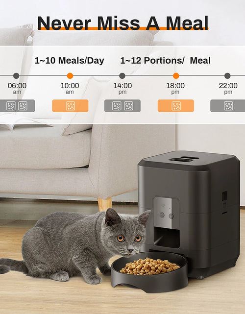 Load image into Gallery viewer, 2L Cat Timing Feeder Tuya APP Smart Cat Feeder Pet Dog Food Automatic Dispenser Suitable for Small Cats and Dogs Remote Feeding
