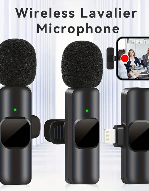 Load image into Gallery viewer, Professional Wireless Lavalier Microphone Perfect for Interviews Podcasts,Vlogs Videos for Iphone&amp;Ipad-For Android,Ios and 3.5Mm
