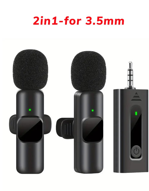 Load image into Gallery viewer, Professional Wireless Lavalier Microphone Perfect for Interviews Podcasts,Vlogs Videos for Iphone&amp;Ipad-For Android,Ios and 3.5Mm
