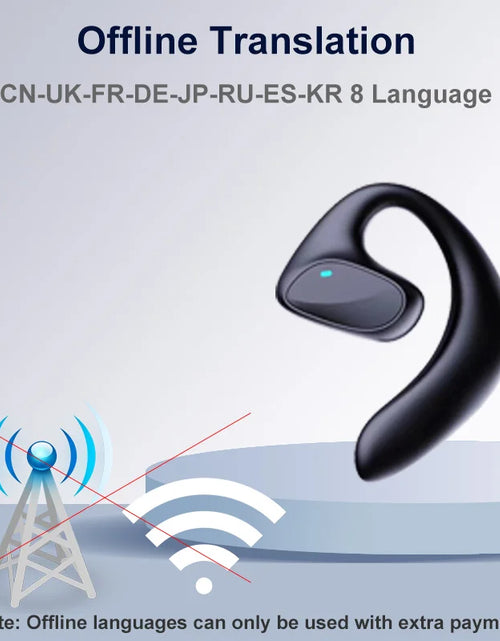 Load image into Gallery viewer, M8 Translation Headphones 144 Languages Instant Translate Smart Voice Translator Wireless Bluetooth Translator Earphone
