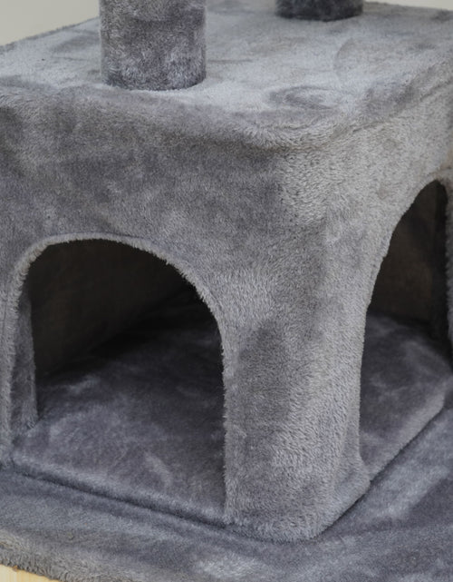 Load image into Gallery viewer, 4-Level Grey Cat Tree with Condo and Scratching Pad, 48&#39;&#39; Height
