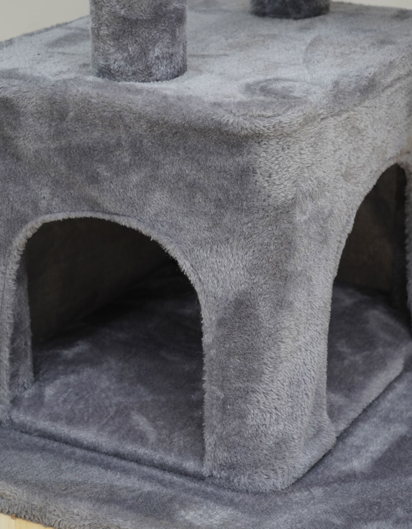 4-Level Grey Cat Tree with Condo and Scratching Pad, 48'' Height