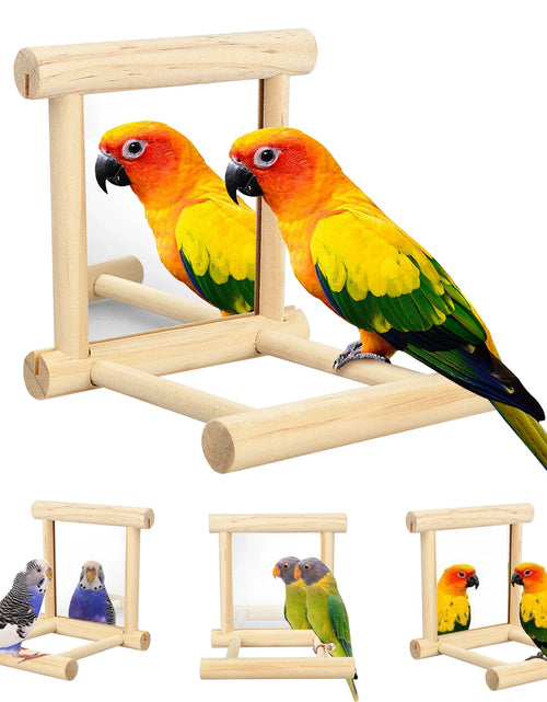 Load image into Gallery viewer, Bird Toy, Bird Mirror for Parakeet Cockatoo Cockatiel Conure Lovebird Canaries
