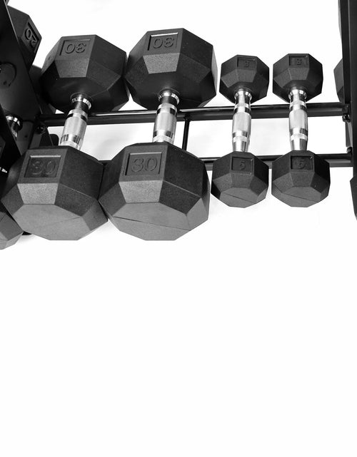 Load image into Gallery viewer, Heavy-Duty Dumbbell Rack – Dumbbell Storage Rack, Holds up to 400 Lbs. – 2 Tiers Rack, Ideal for 5-30 Lbs. Dumbbells – Compact Design, Ideal Home Gym Equipment
