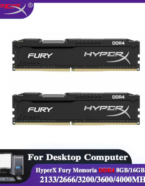 Load image into Gallery viewer, Fury Memoria DDR4 8GB 16GB 32GB RAM 3600Mhz 3200Mhz 2666Mhz 2400Mhz 2133Mhz Desktop RAM 1.2V DIMM PC-21300 25600
