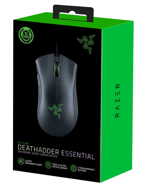 Load image into Gallery viewer, Deathadder Essential Wired Optical Gaming Mouse for PC, 5 Buttons, Black
