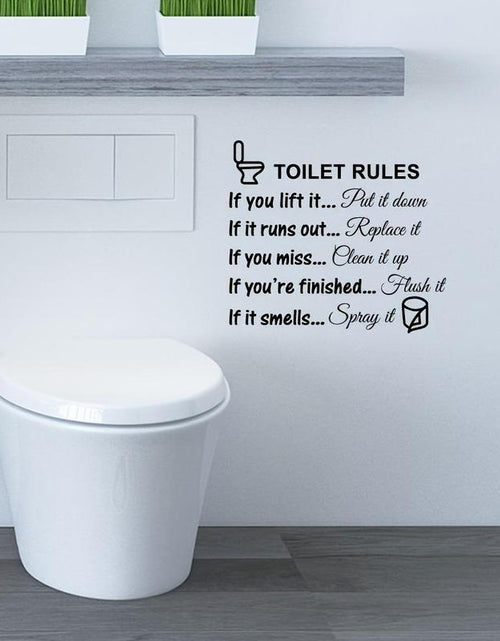 Load image into Gallery viewer, Toilet Sticker Room Decor, 1 Count Letter Pattern Toilet Lid Sticker, Toilet Decorative Sticker, Creative Toilet Decal, Vinyl Art Decal, Bathroom Decor
