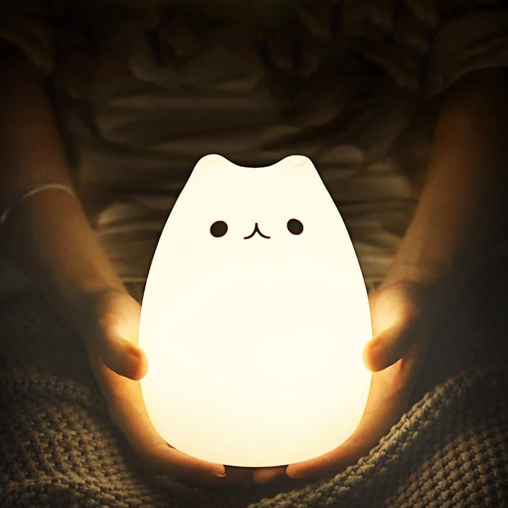 Magical Cat Lamp - Adorable Remote-Controlled Kawaii Night Light for Kids, Rechargeable & Safe for Baby Girls