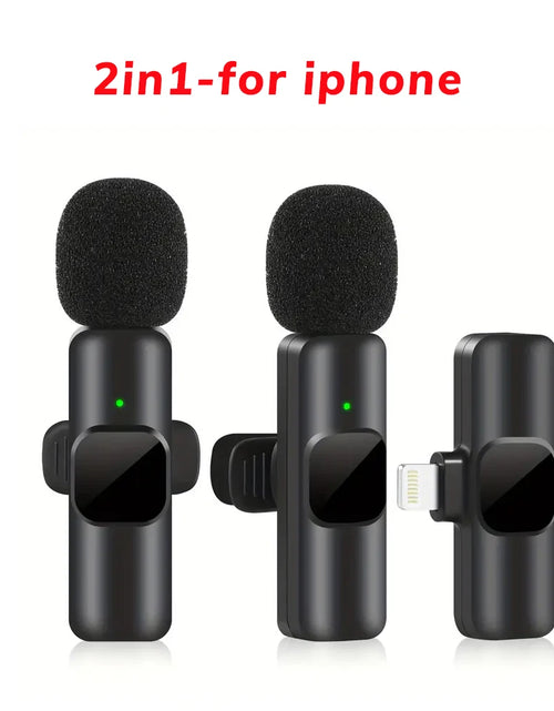 Load image into Gallery viewer, Professional Wireless Lavalier Microphone Perfect for Interviews Podcasts,Vlogs Videos for Iphone&amp;Ipad-For Android,Ios and 3.5Mm
