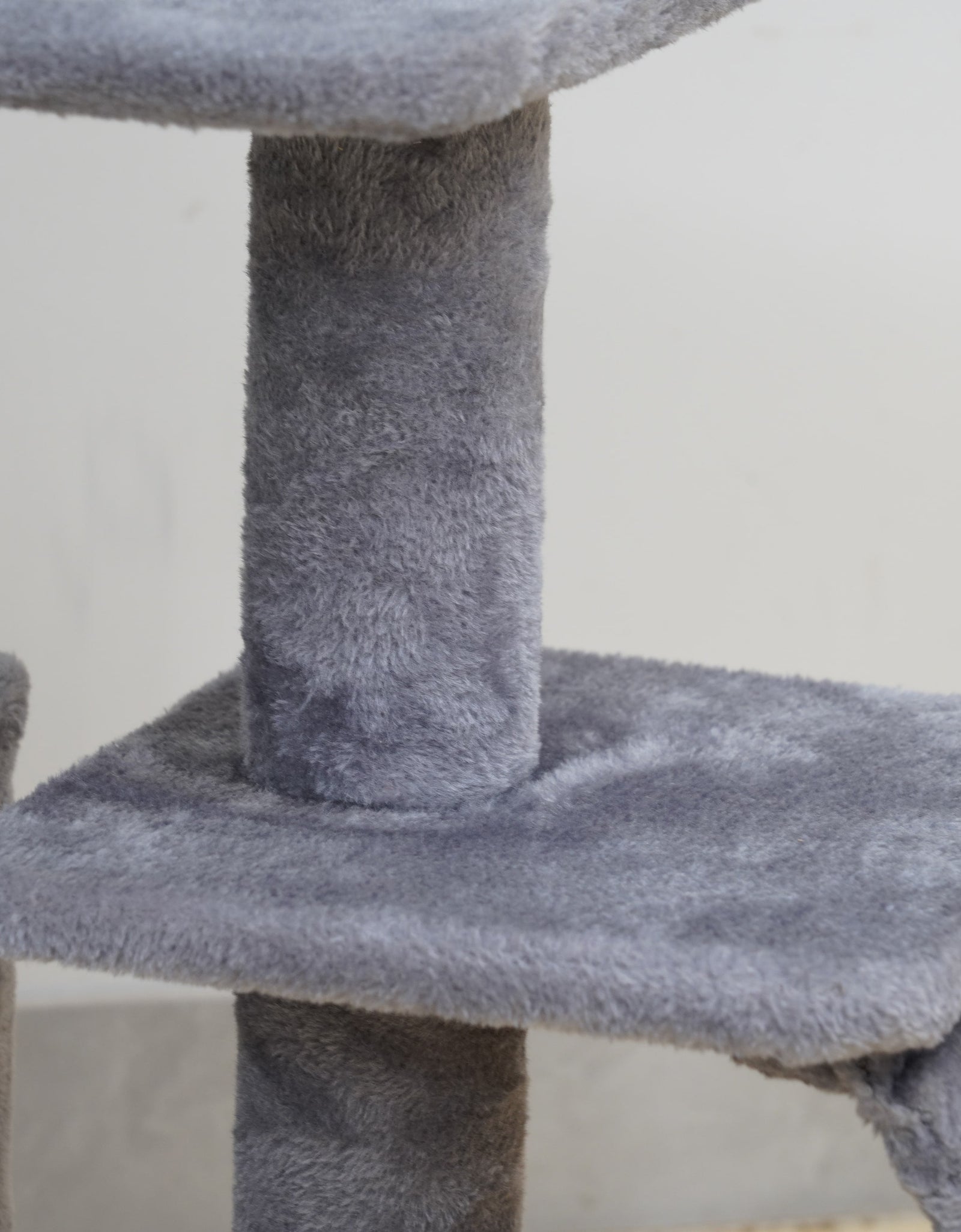 4-Level Grey Cat Tree with Condo and Scratching Pad, 48'' Height